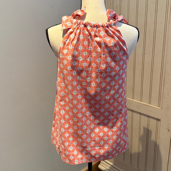 Southern Tide Coral and White Patterned Blouse - Picture 2 of 5